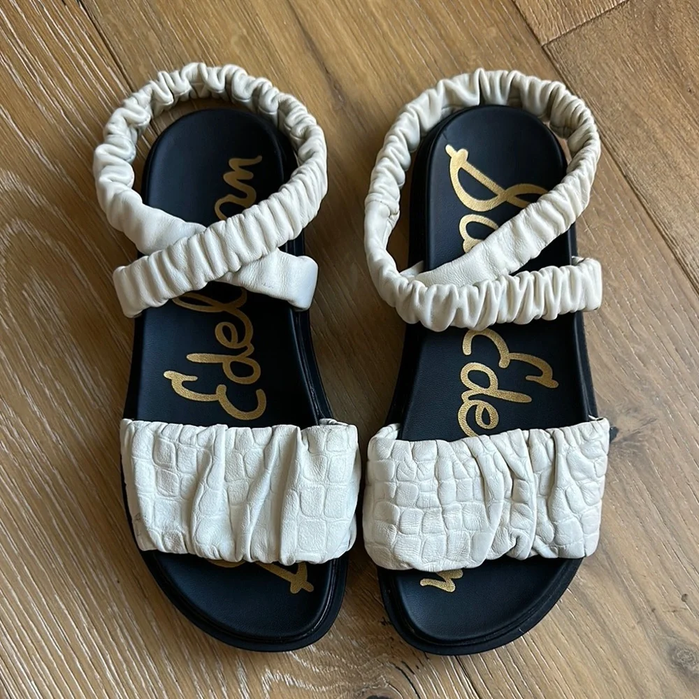 Sam Edelman Velma Cream Sandals - Picture 2 of 8